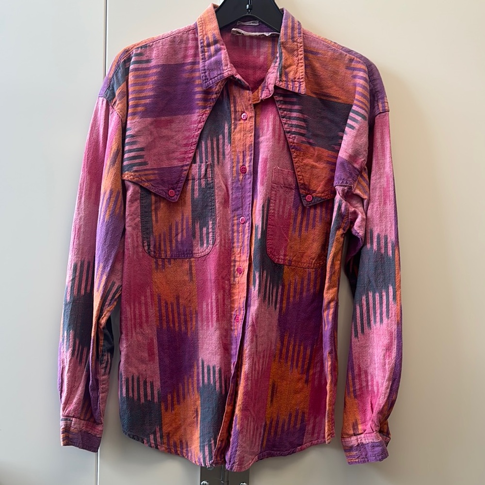 Pink and Purple Lightweight Shirt Jacket